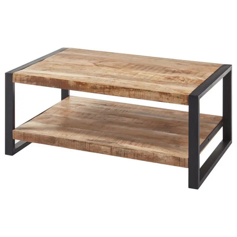 Couchtisch in Holz, Metall 110/47/65 cm