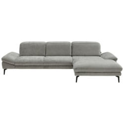 Ecksofa in Chenille Grau