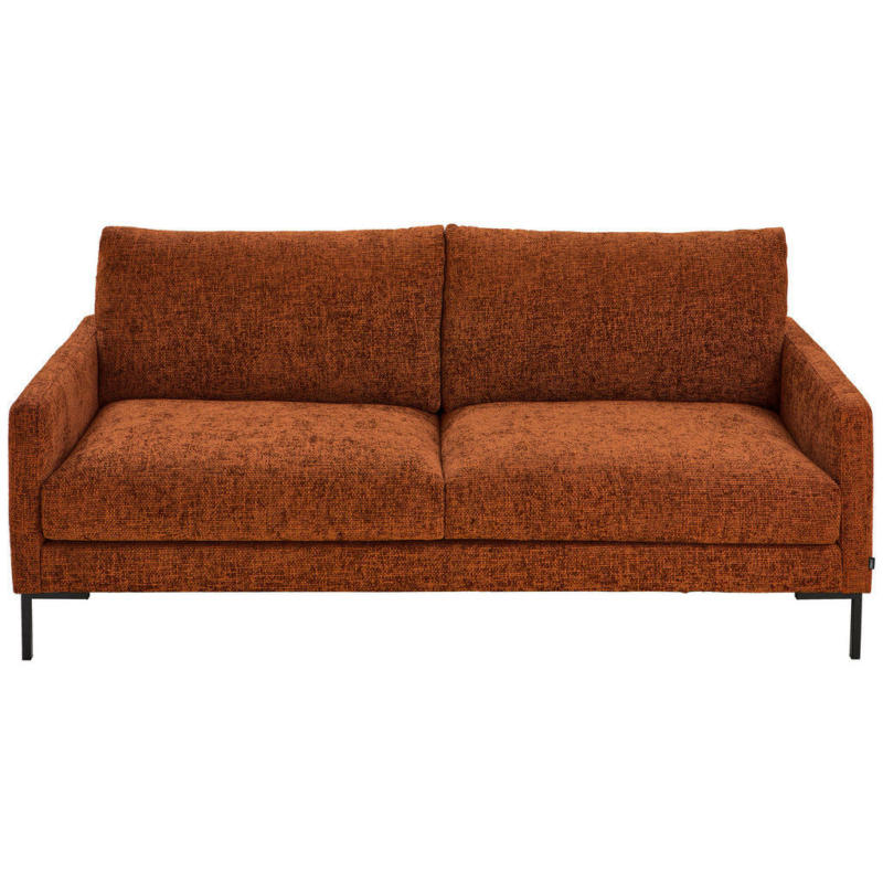 Dreisitzer-Sofa in Webstoff Orange