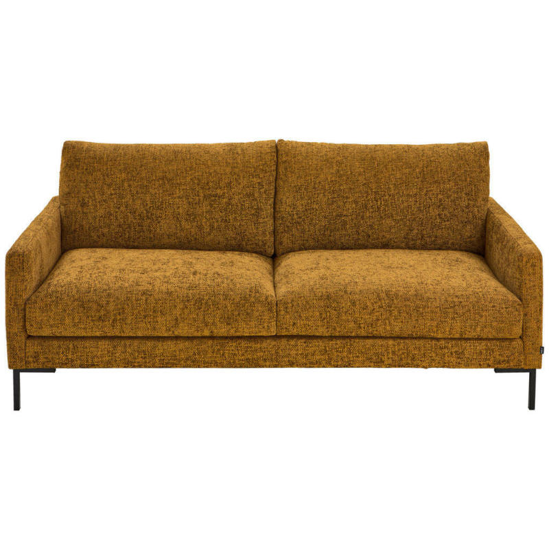 Dreisitzer-Sofa in Webstoff Gelb