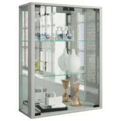 Hängevitrine in Silberfarben