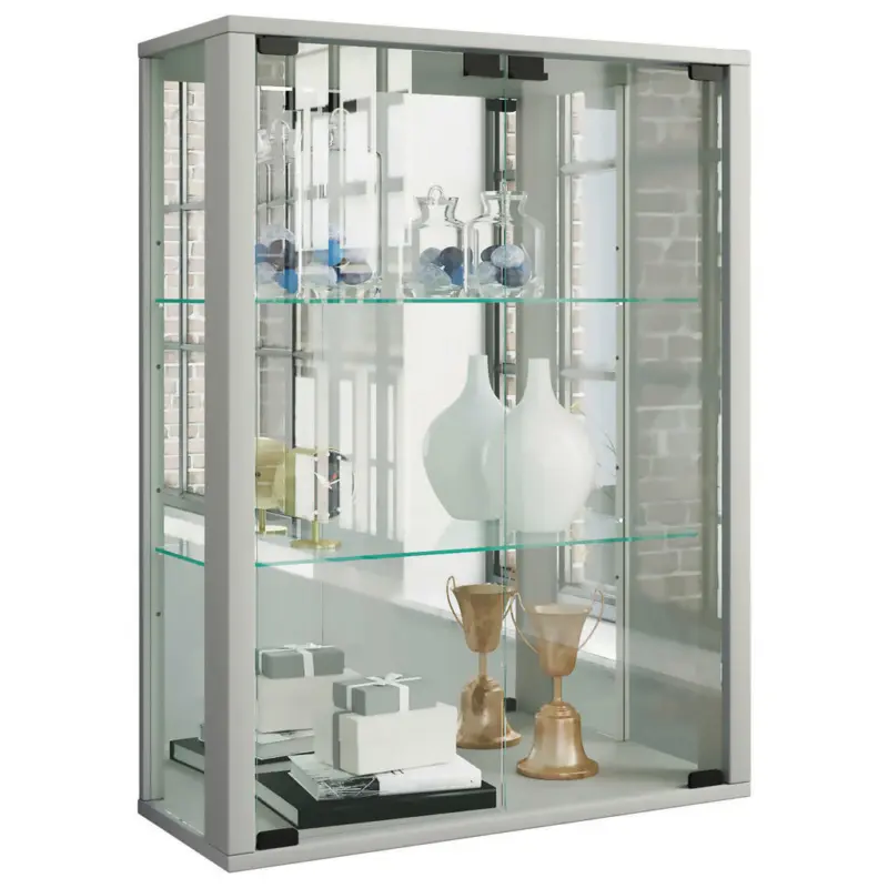 Hängevitrine in Silberfarben