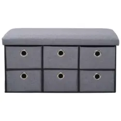 Sitzbank in Textil Grau