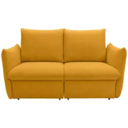 Zweisitzer-Sofa in Mikrofaser Orange