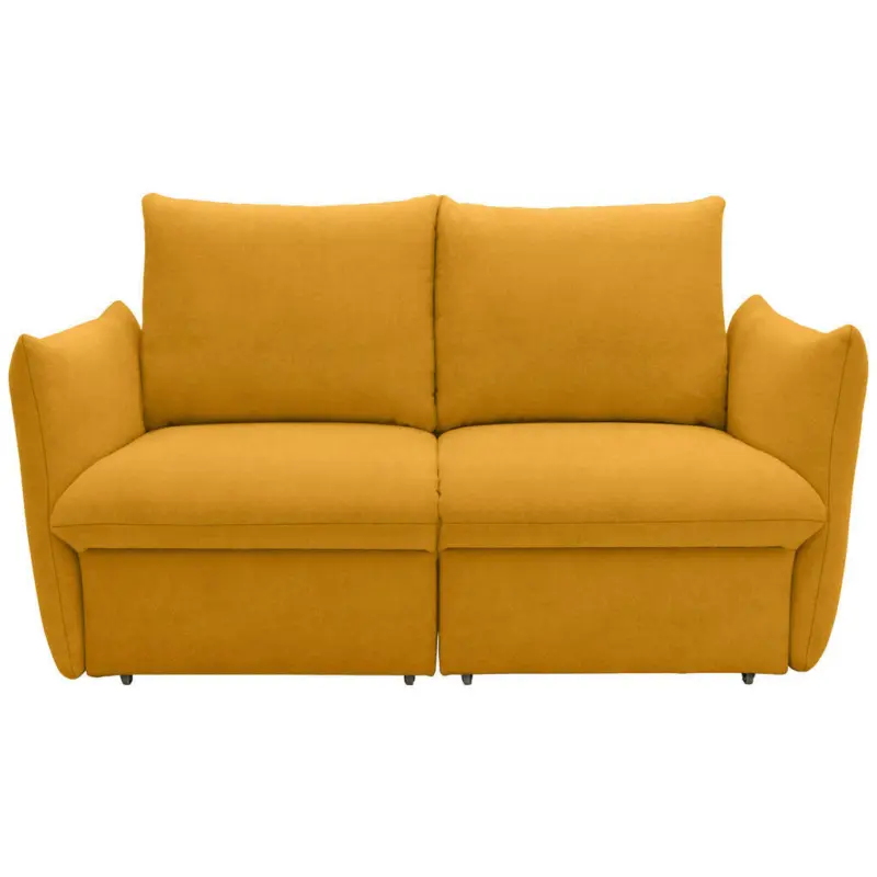 Zweisitzer-Sofa in Mikrofaser Orange