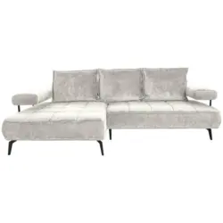 Ecksofa in Webstoff Beige