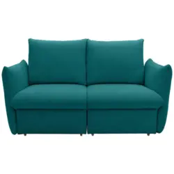 Zweisitzer-Sofa in Mikrofaser Petrol