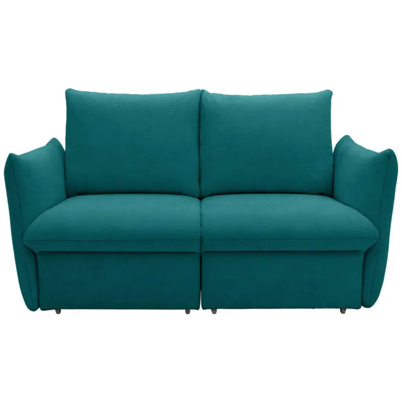 Zweisitzer-Sofa in Mikrofaser Petrol