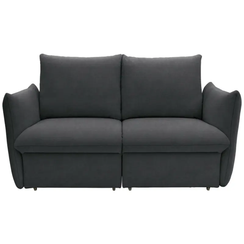 Zweisitzer-Sofa in Mikrofaser Dunkelgrau