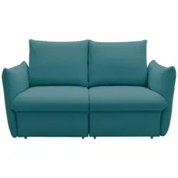 Zweisitzer-Sofa in Mikrofaser Petrol