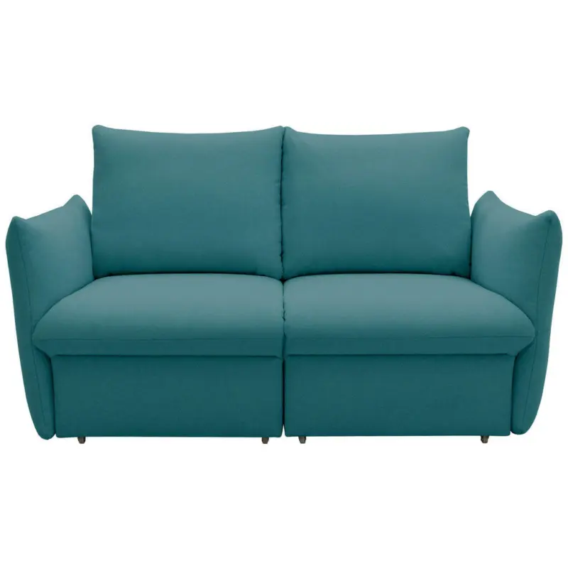 Zweisitzer-Sofa in Mikrofaser Petrol