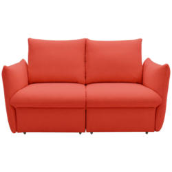 Zweisitzer-Sofa in Mikrofaser Orange