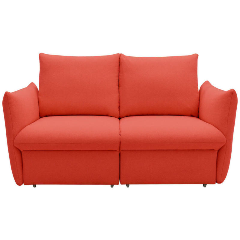 Zweisitzer-Sofa in Mikrofaser Orange