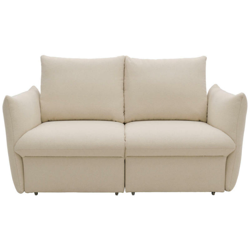 Zweisitzer-Sofa in Mikrofaser Creme