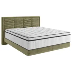 Boxspringbett 140/200 cm in Olivgrün