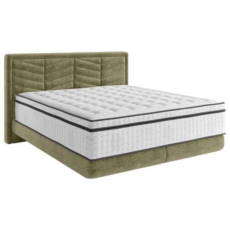 Boxspringbett 140/200 cm in Olivgrün