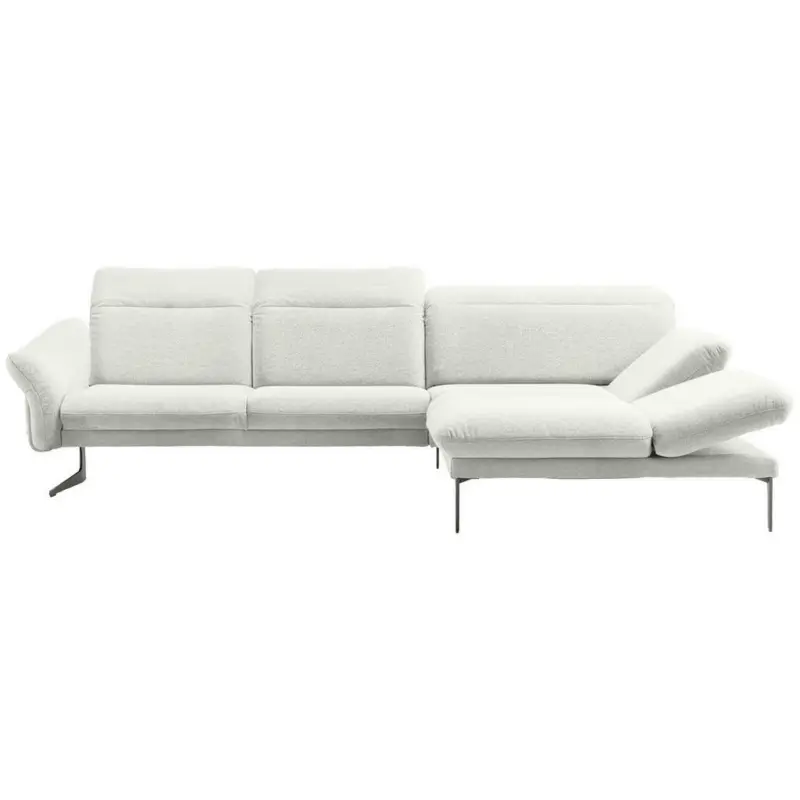 Ecksofa in Webstoff Creme