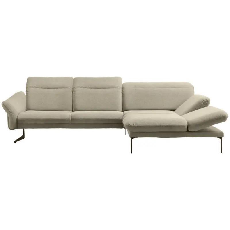 Ecksofa in Webstoff Beige
