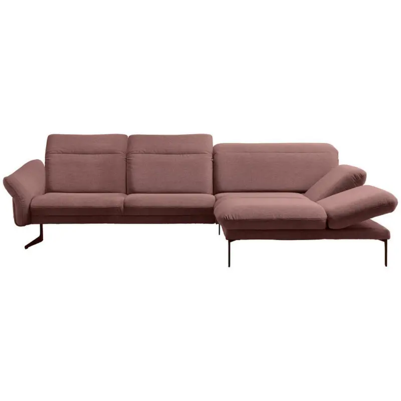Ecksofa in Webstoff Rosa