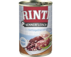 Hundefutter nass RINTI Geflügelherzen pur 400 g