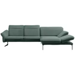 Ecksofa in Webstoff Türkis