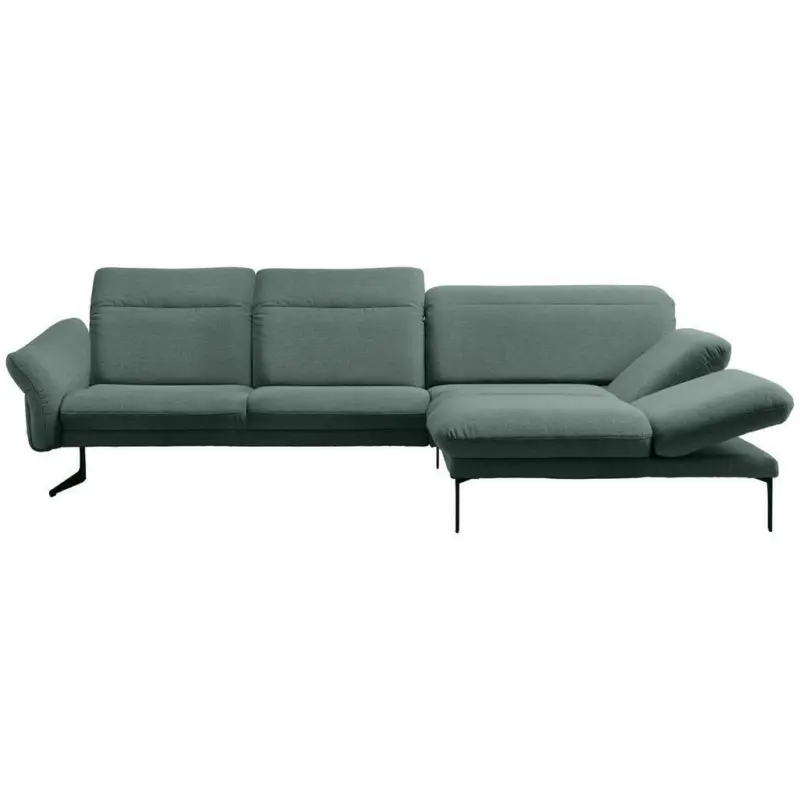 Ecksofa in Webstoff Türkis