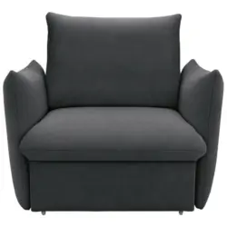 Sessel in Mikrofaser Dunkelgrau