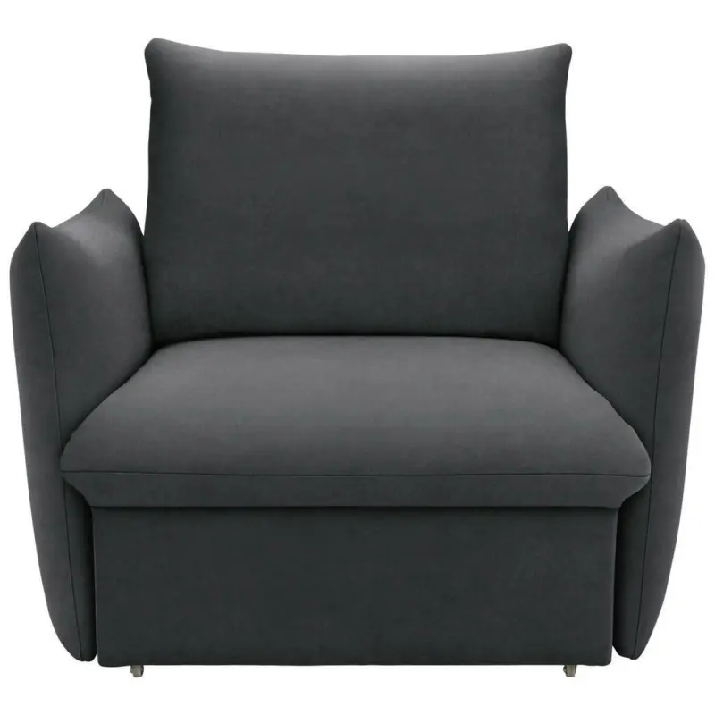 Sessel in Mikrofaser Dunkelgrau