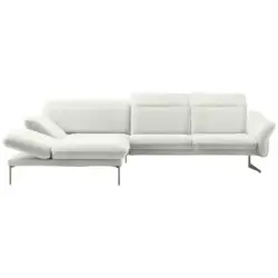 Ecksofa in Webstoff Creme