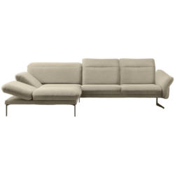 Ecksofa in Webstoff Beige