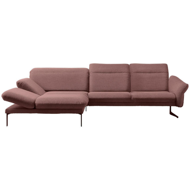 Ecksofa in Webstoff Rosa