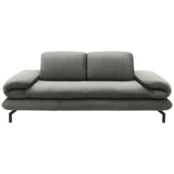 Zweisitzer-Sofa mit Funktionen in Webstoff Grau