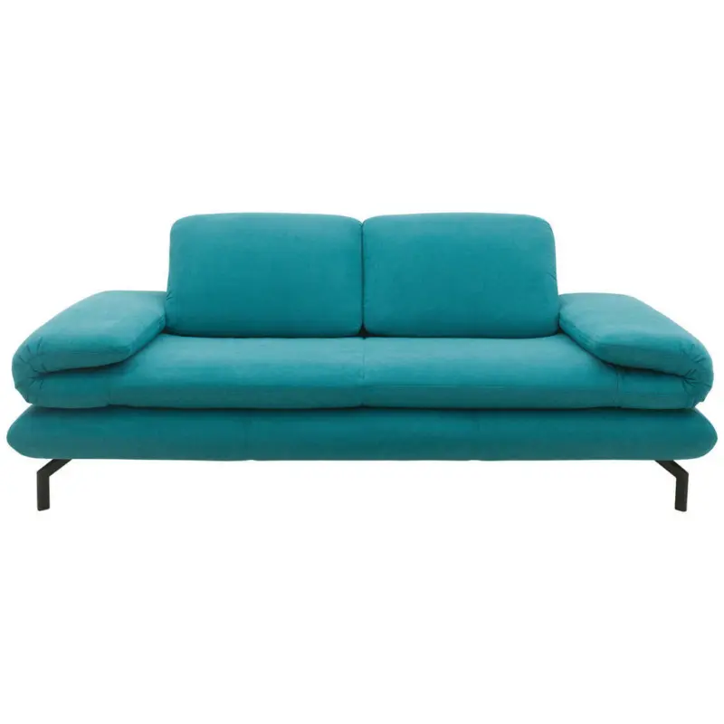 Zweisitzer-Sofa in Webstoff Petrol