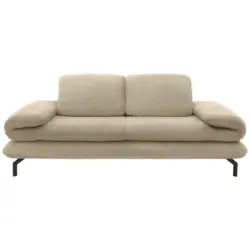 Zweisitzer-Sofa in Webstoff Beige