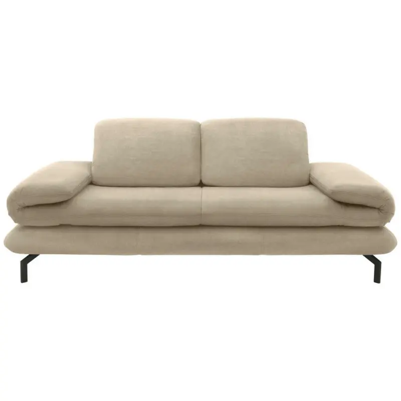 Zweisitzer-Sofa in Webstoff Beige