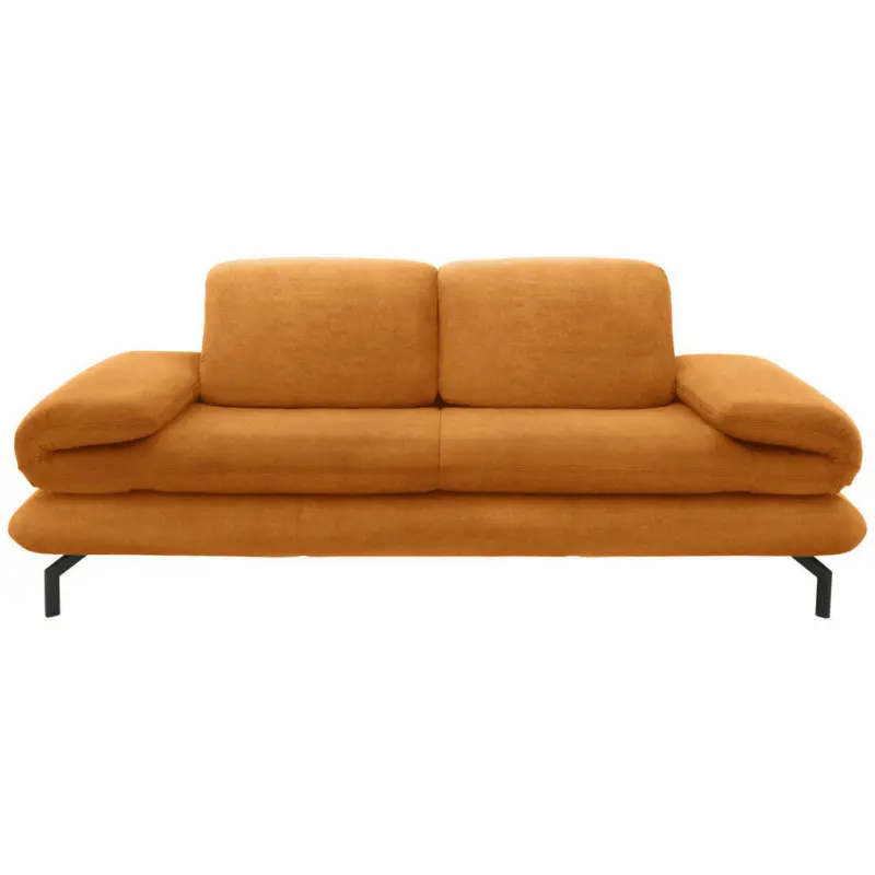 Zweisitzer-Sofa mit Funktionen in Webstoff Orange
