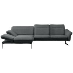 Ecksofa in Webstoff Grau