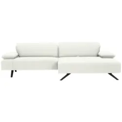 Ecksofa in Flachgewebe Creme
