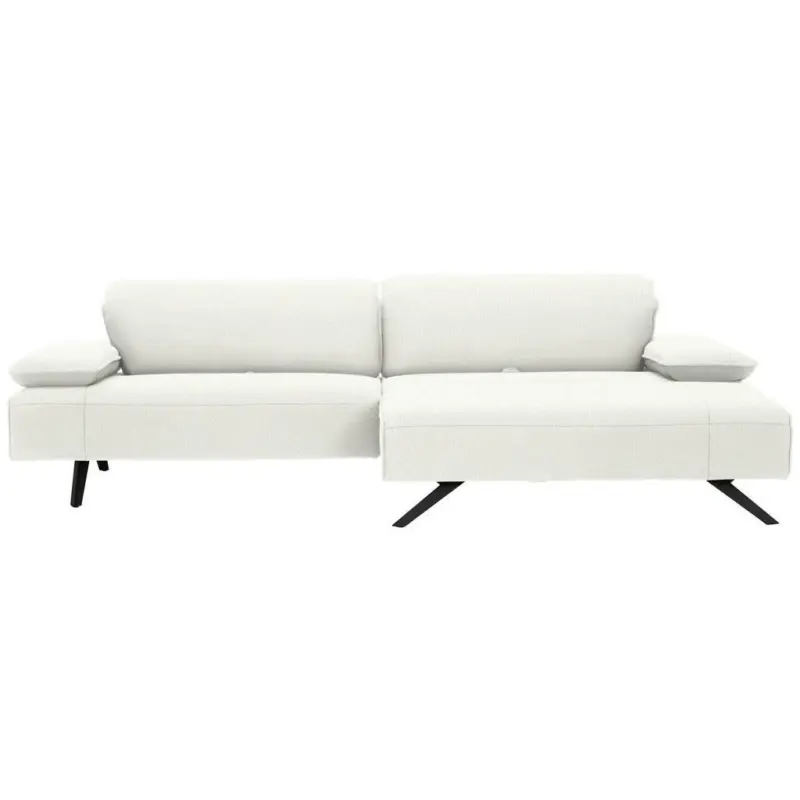 Ecksofa in Flachgewebe Creme