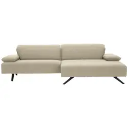 Ecksofa in Flachgewebe Beige