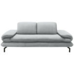 XXXLutz Vöcklabruck - Ihr Möbelhaus in Vöcklabruck Zweisitzer-Sofa mit Funktionen in Webstoff Silberfarben