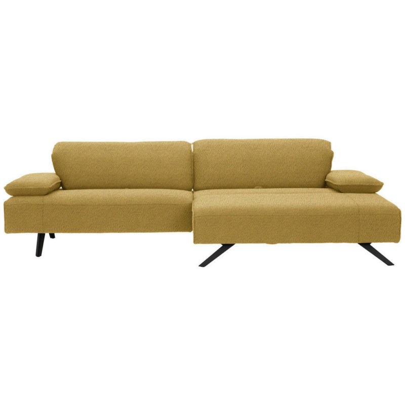 Ecksofa in Flachgewebe Goldfarben