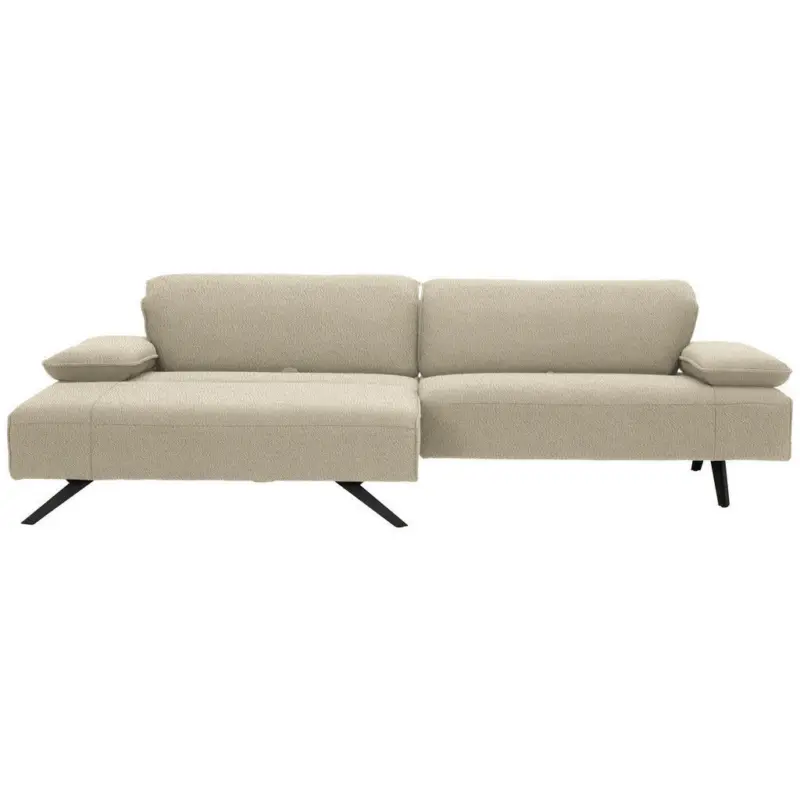Ecksofa in Flachgewebe Beige