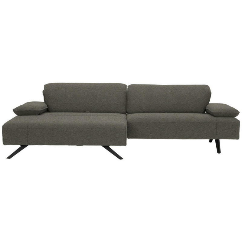 Ecksofa in Flachgewebe Graubraun