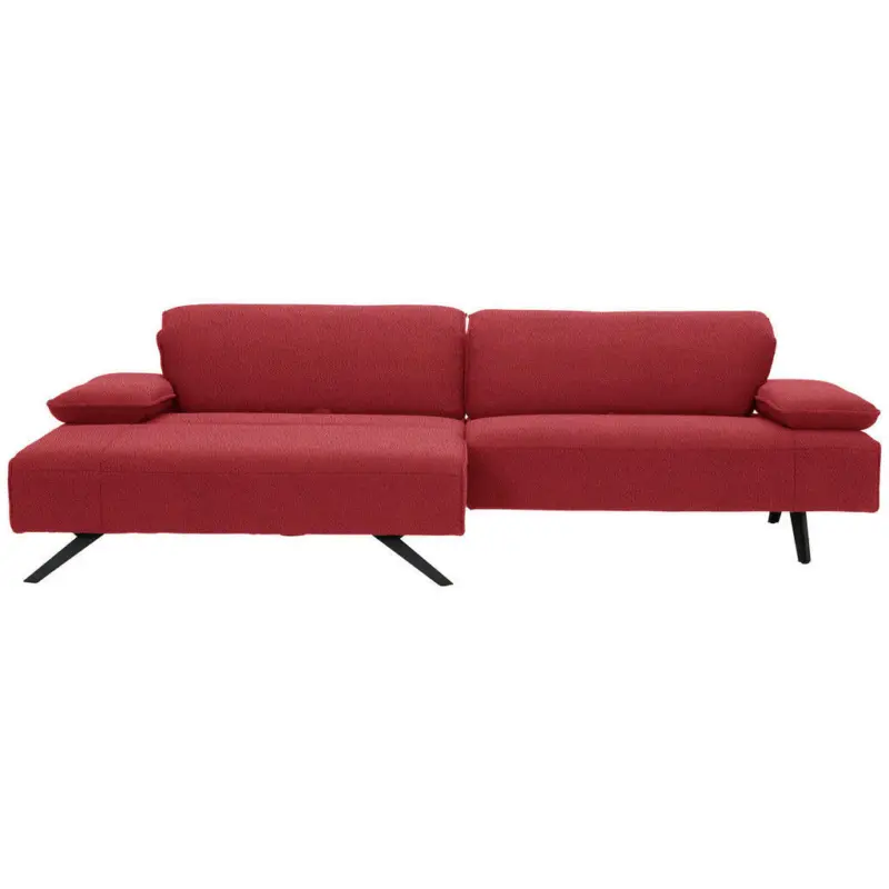 Ecksofa in Flachgewebe Rot