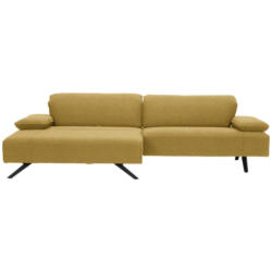 Ecksofa in Flachgewebe Goldfarben