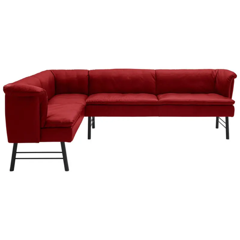 Eckbank 168/244 cm in Anthrazit, Rot