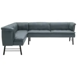 Eckbank 188/274 cm in Anthrazit, Blaugrau