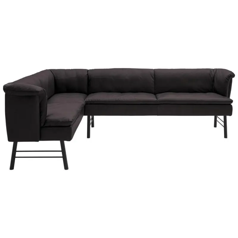 Eckbank 188/274 cm in Anthrazit, Dunkelbraun