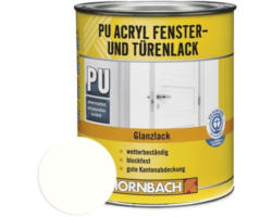 HORNBACH PU Acryllack Fensterlack-Türenlack glänzend weiß 2 l